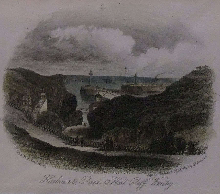 S. Reed, Whitby - HARBOUR AND ROAD TO WEST CLIFF, WHITBY