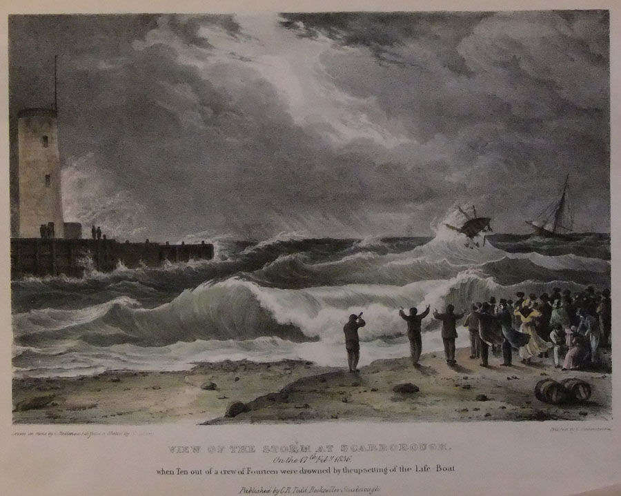 Hullmandel (lithographer) - VIEW OF THE STORM AT SCARBOROUGH