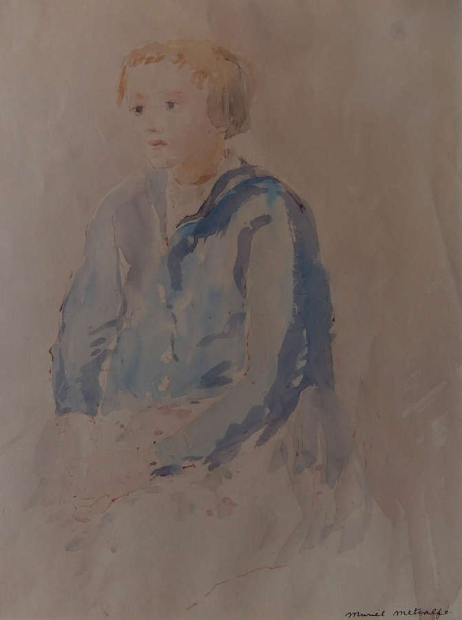 Muriel Metcalfe - "Portrait of a Girl" watercolour