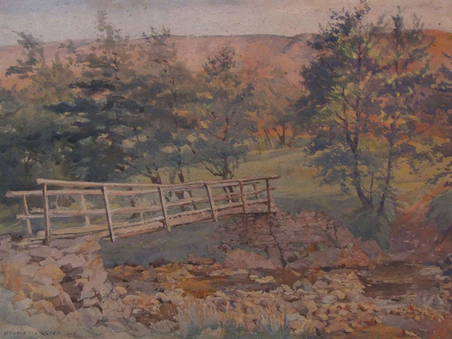 Henrietta Lister - "Sod Hall Bridge Coverdale" watercolour