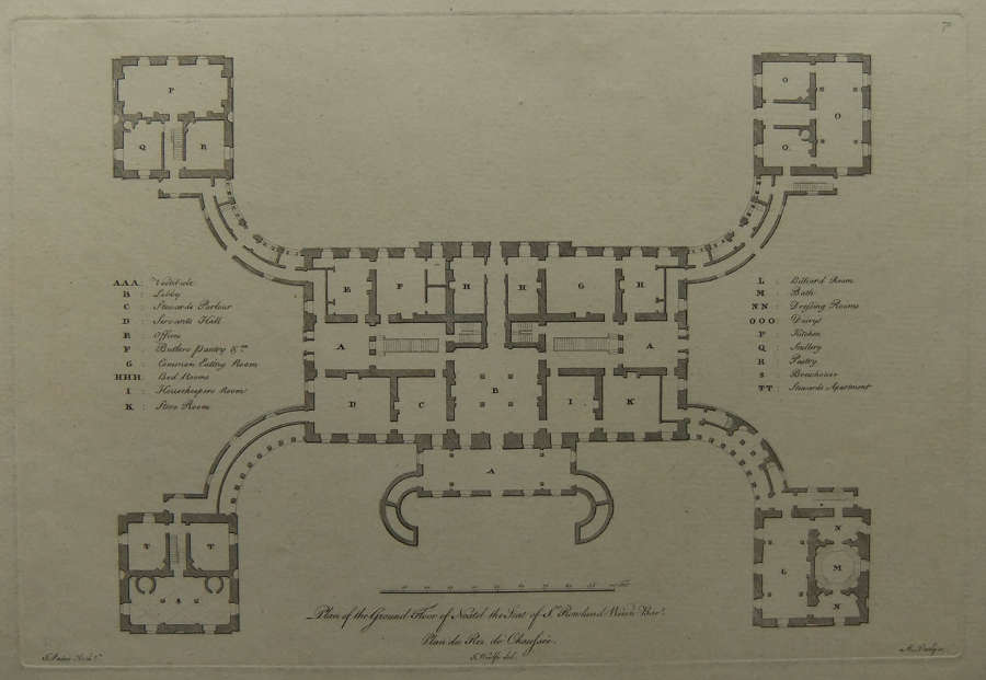 J. Paine (architect) - "Nostel Priory" pair of old plans