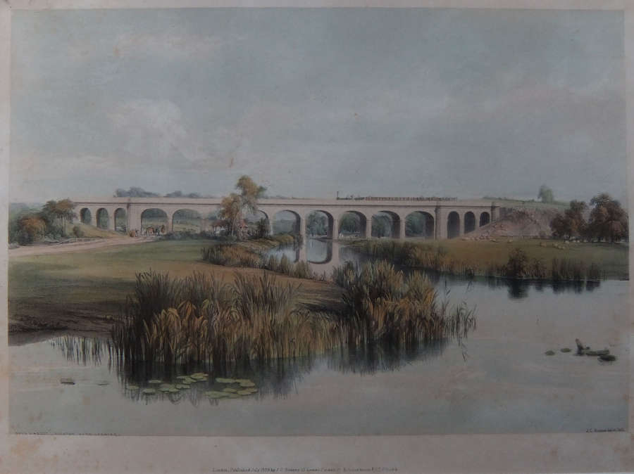 J.C. Bourne - "Avon Viaduct, Wolston, Warwickshire"
