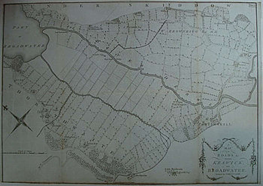 James Clarke - A MAP OF THE ROADS ETC. BETWEEN KESWICK AND BROADWATER