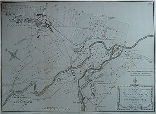 James Clarke - A MAP OF THE TOWN OF PENRITH AND THE COUNTRY ADJACENT