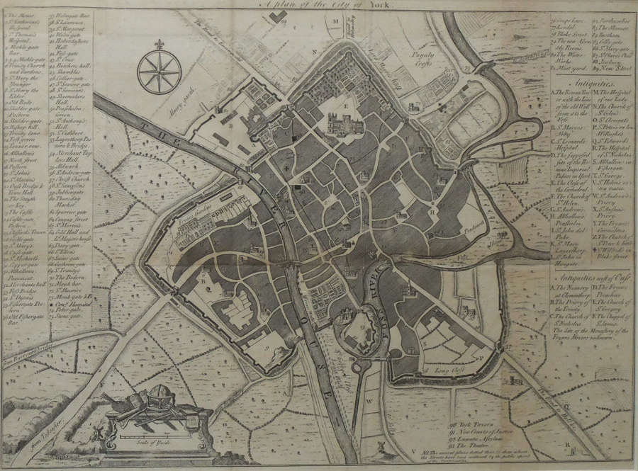 English School - "A PLAN OF THE CITY OF YORK"
