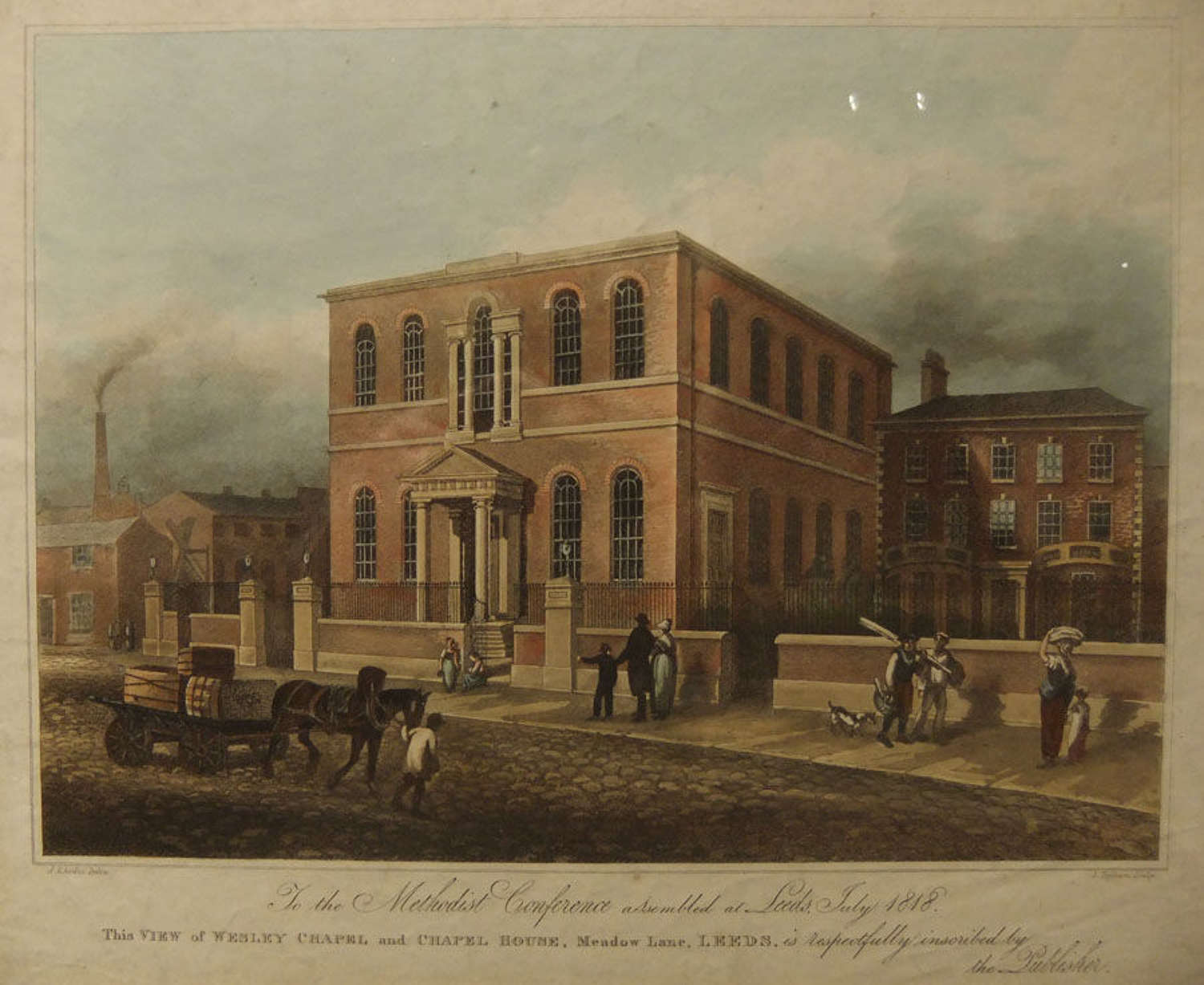 J .Rhodes - A VIEW OF WESLEY CHAPEL AND CHAPEL HOUSE, MEADOW LANE, LEEDS