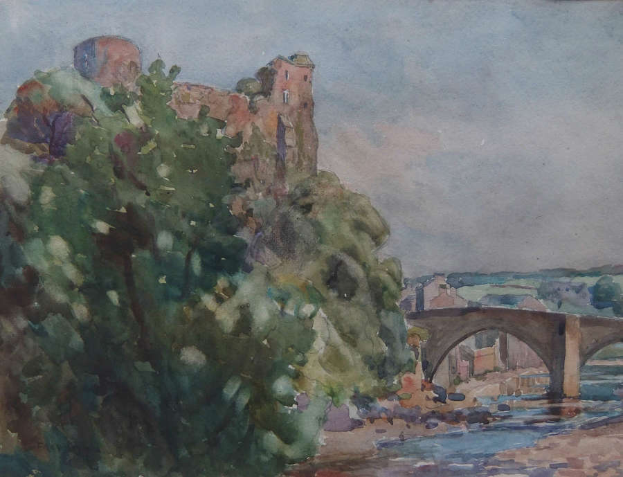 Fred Stead "Barnard Castle" watercolour
