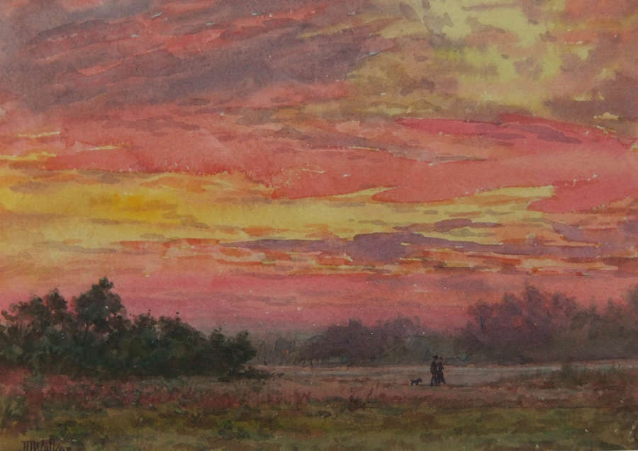 John Dobby Walker "Evening Mist, St. Ives" watercolour