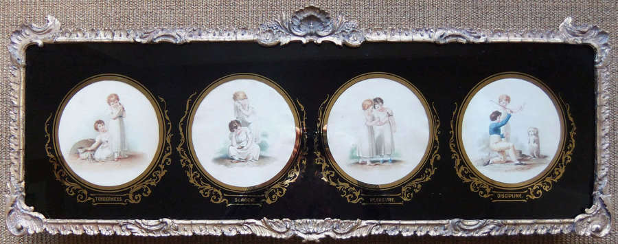 Henry Corbould "Tenderness, Sorrow, Pleasure and Discipline" 4 prints