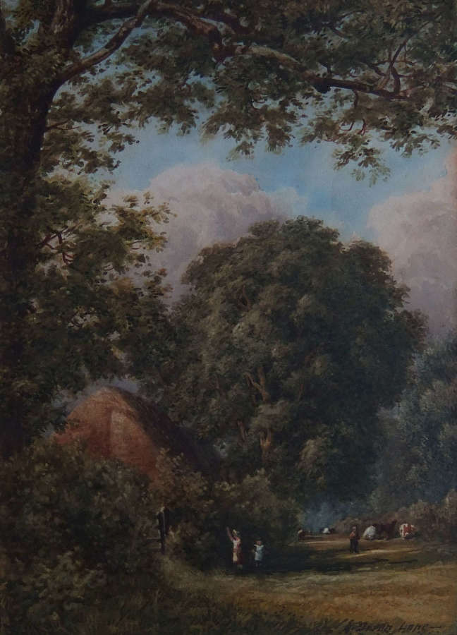 Tom Dudley "A Green Lane" York watercolour