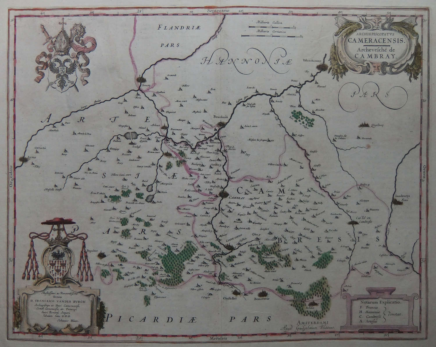 France Antique map by Blaeu 