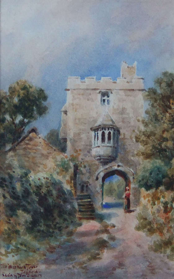 Tom Dudley "The Marmion Tower" West Tanfield, watercolour