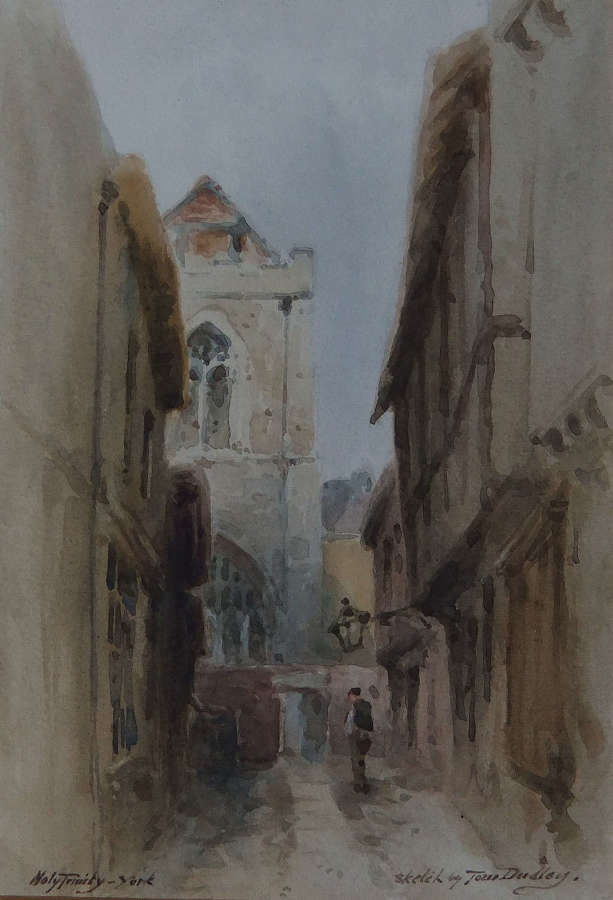 Tom Dudley "Holy Trinity, York" watercolour