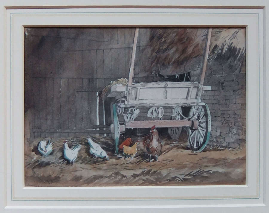 Fred Cecil Jones "A Cart shed at Pudsey" watercolour