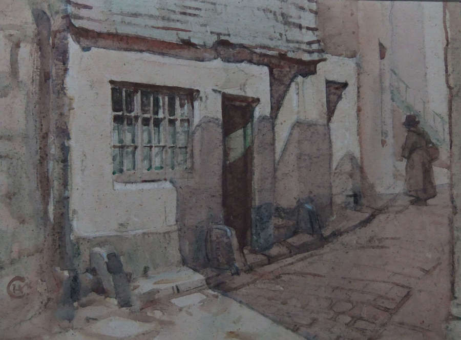 Cuthbert Crossley "Down Along St. Ives" watercolour