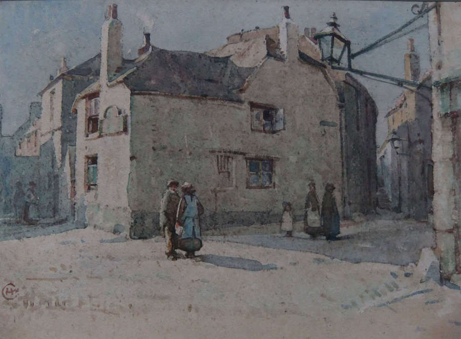 Cuthbert Crossley "The Sloop, St. Ives" watercolour