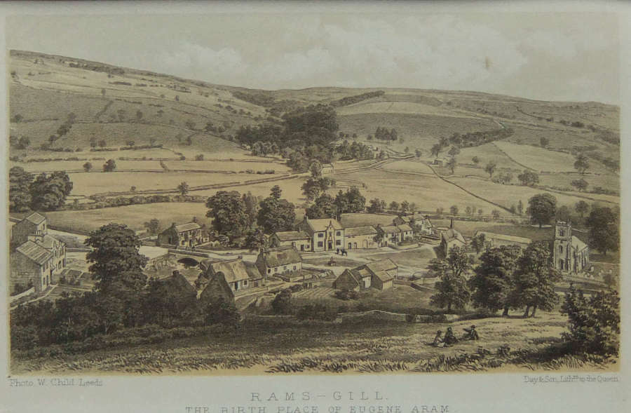 W. Child (Leeds) "Rams-gill, birth place of Eugene Aram" lithograph
