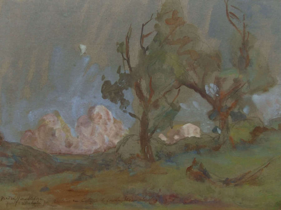 Frederick William Jackson "Evening" watercolour