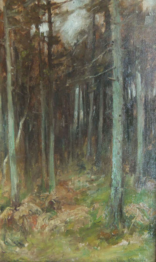 Owen Bowen "The Woodland" oil on canvas