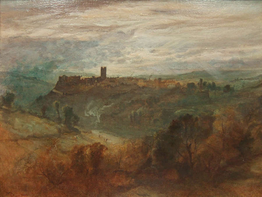 Oliver Hall "Richmond and the Swale, Yorkshire" oil painting