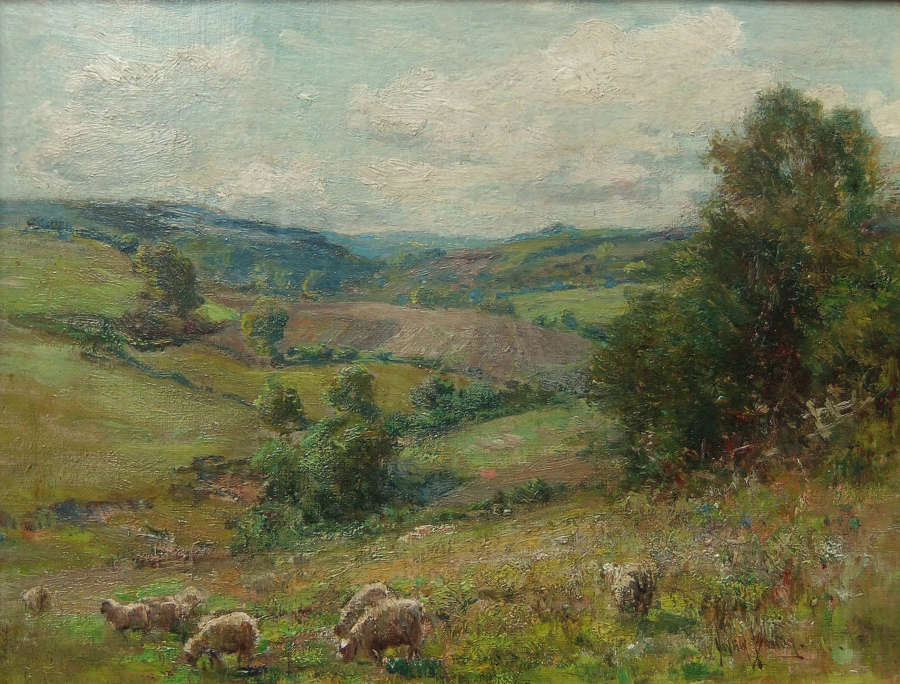 Owen Bowen "A Yorkshire Valley near Scarborough" oil on canvas