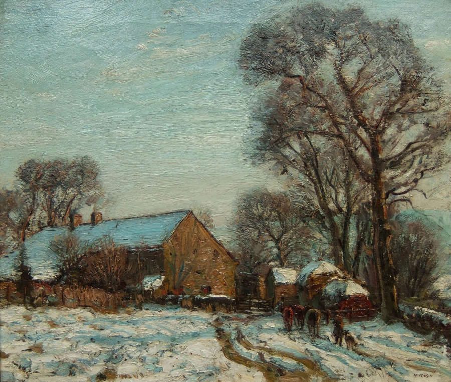 Herbert Royle "Manor Farm, Nesfield" Yorkshire oil painting