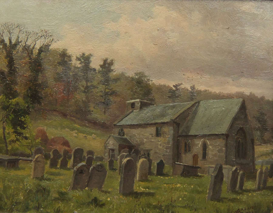 William Greaves "Old Church, Ellerburn" oil painting