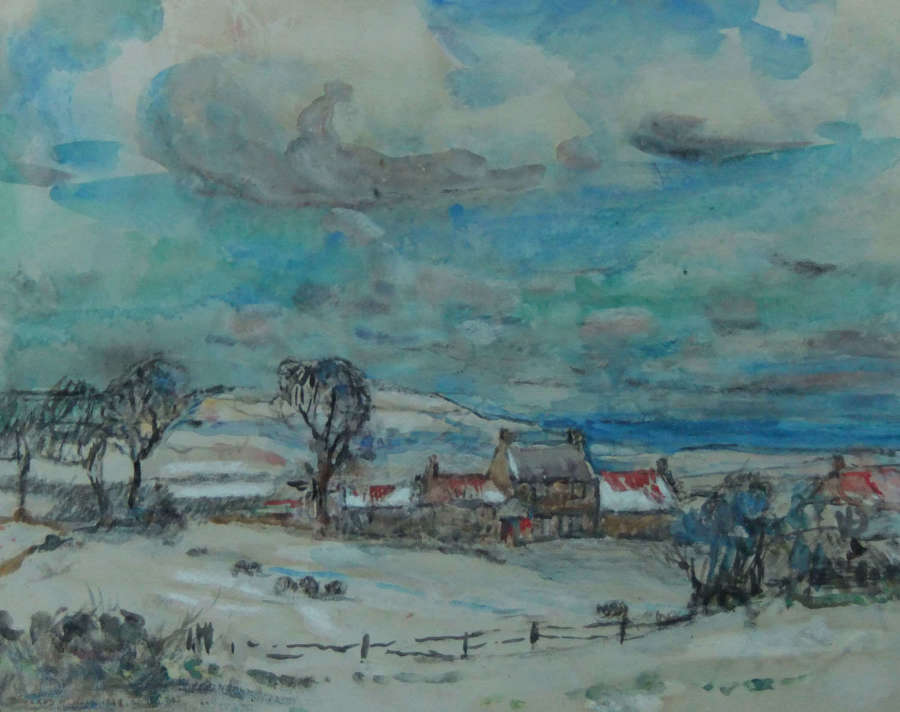 Rowland Henry Hill "Ellerby, Runswick Bay" watercolour