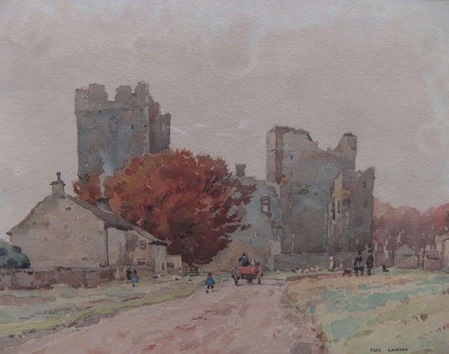 Fred Lawson "Castle Bolton 1922" Watercolour