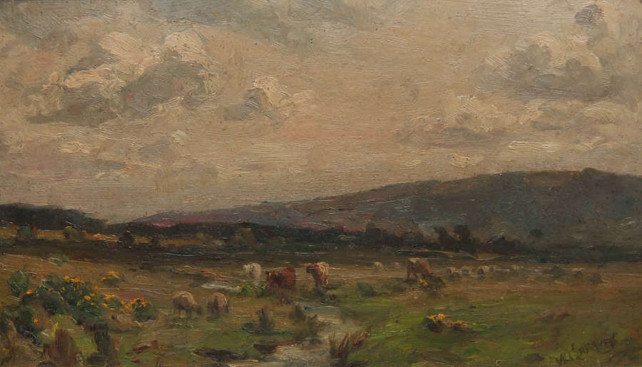 William Greaves "Otley Chevin from Moor Lane, Askwith" oil painting