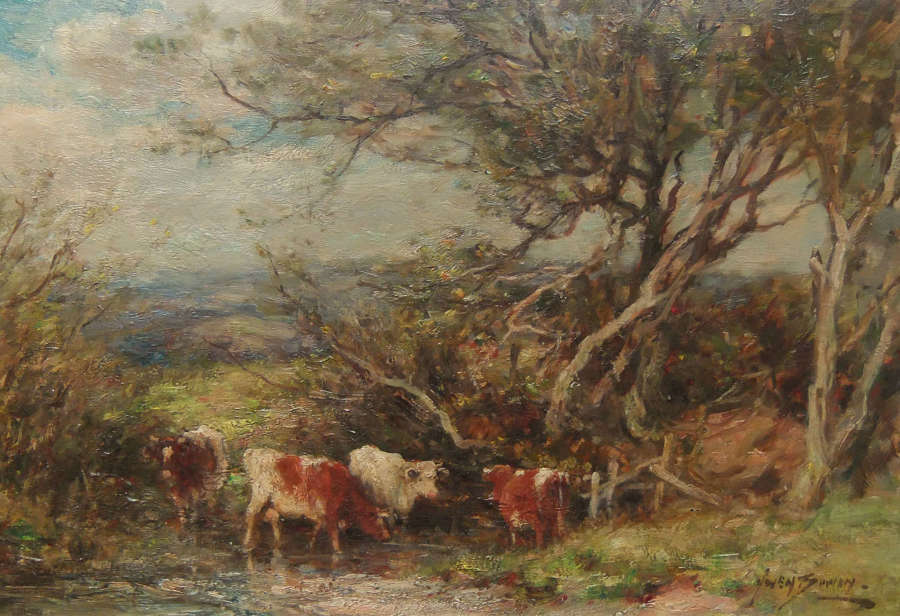 Owen Bowen "The Drinking Pool" Wharfedale oil painting