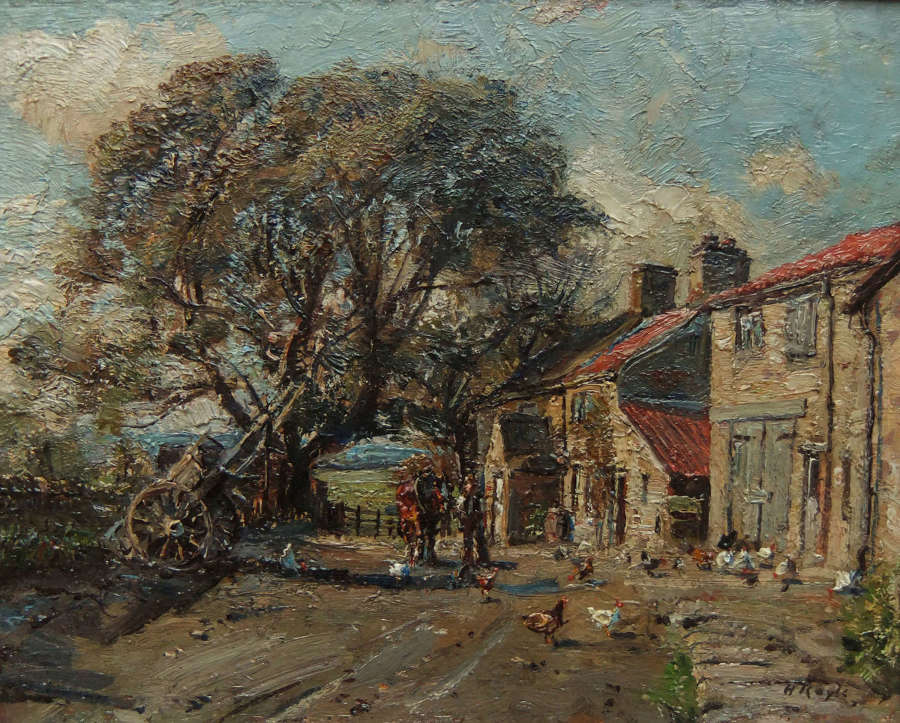 Herbert Royle "Lower Dean Farm, Nesfield" oil painting
