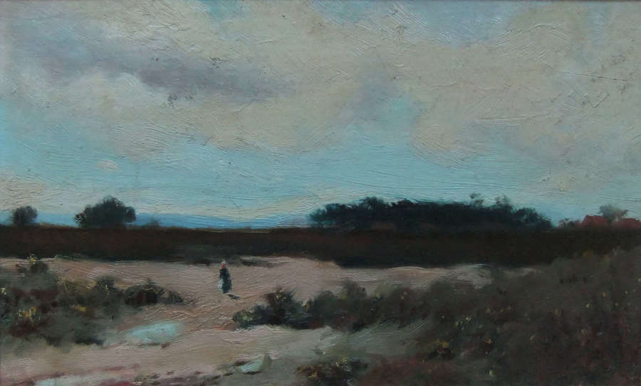 Jean Charles Cazin "Landscape with figure"