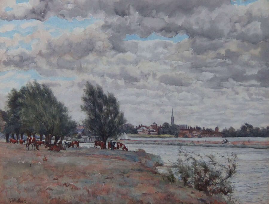 John Dobby Walker "St. Ives," Huntingdonshire, Watercolour