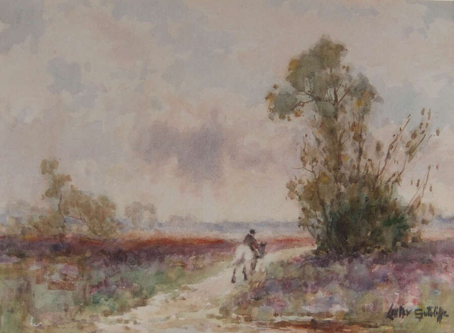 Lester Sutcliffe "A Road in Wensleydale" watercolour