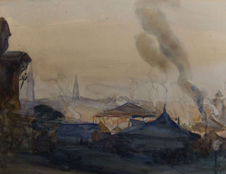 Florence Hess "Woodhouse Moor Feast" Leeds, watercolour