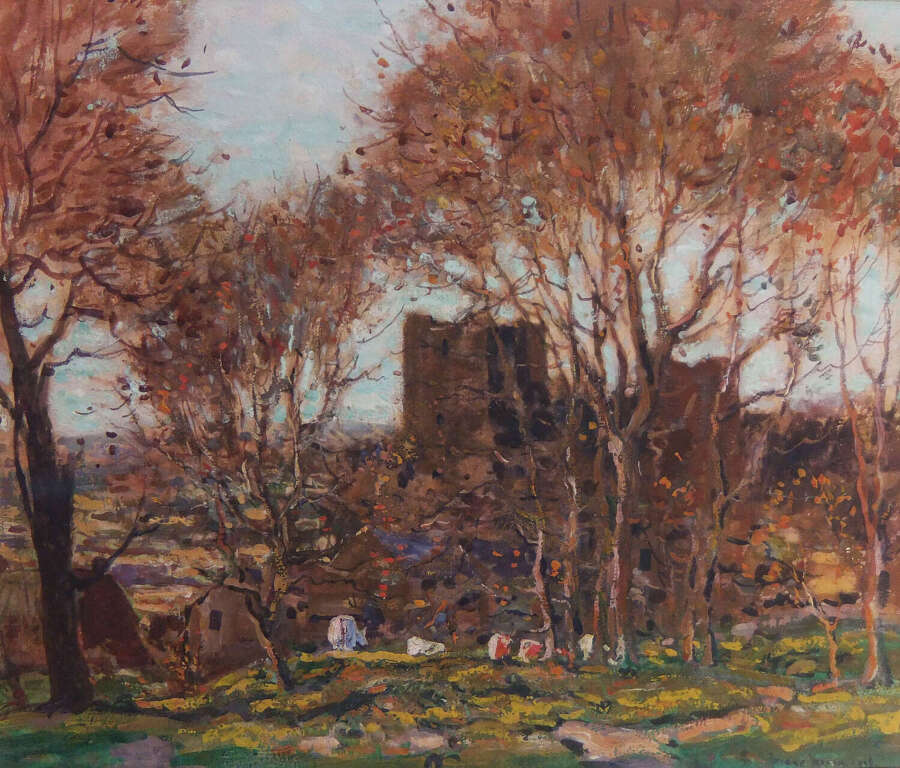 George Graham "Bolton Castle, Spring 1919" watercolour