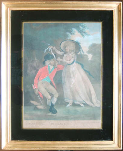 Pair Decorative old mezzotints by Robert Sayer