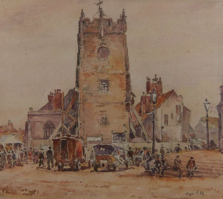 John Smith Atherton "Richmond, Yorkshire" watercolour