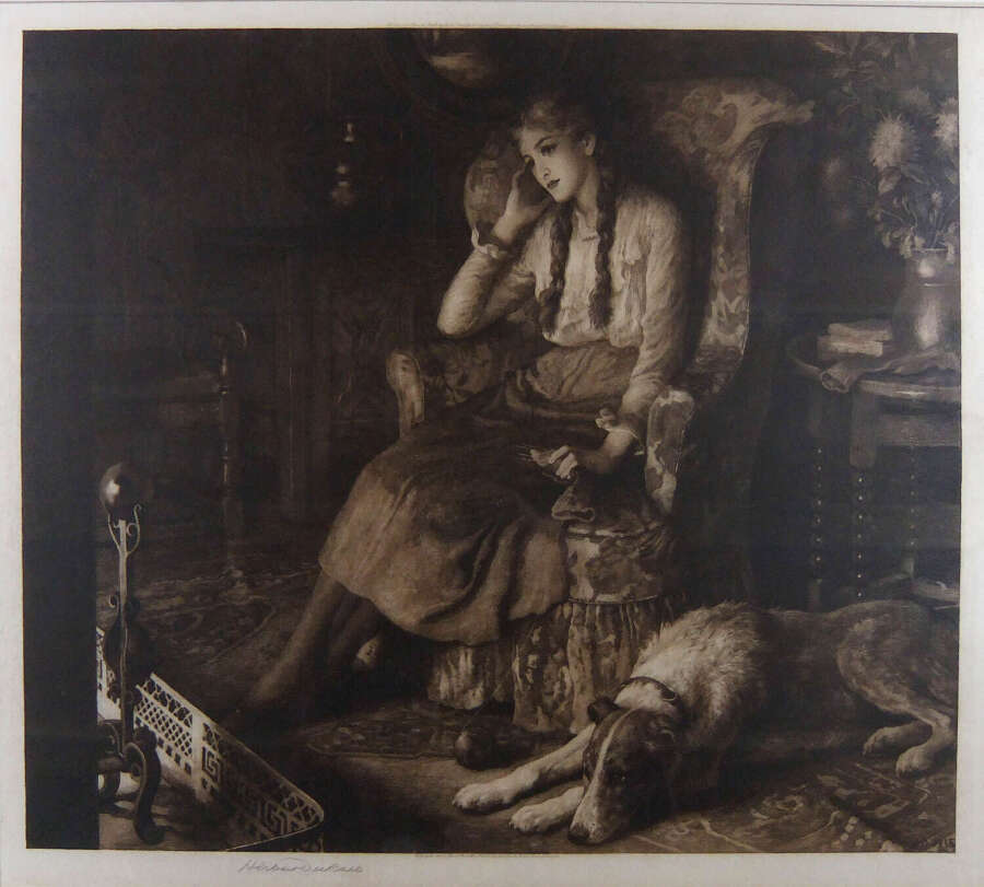 Herbert Dicksee "The Twilight Hour" etching