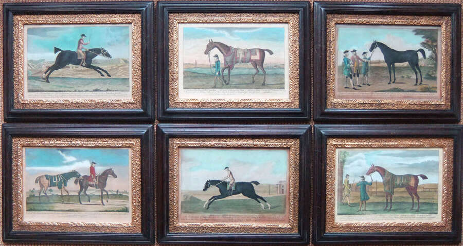 J. Roberts "Racehorses, series of six" engravings by H. Roberts